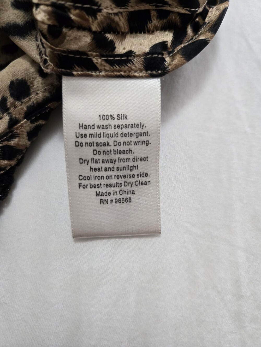 100% Silk Leopard Print Camisole - Picture 3 of 4
